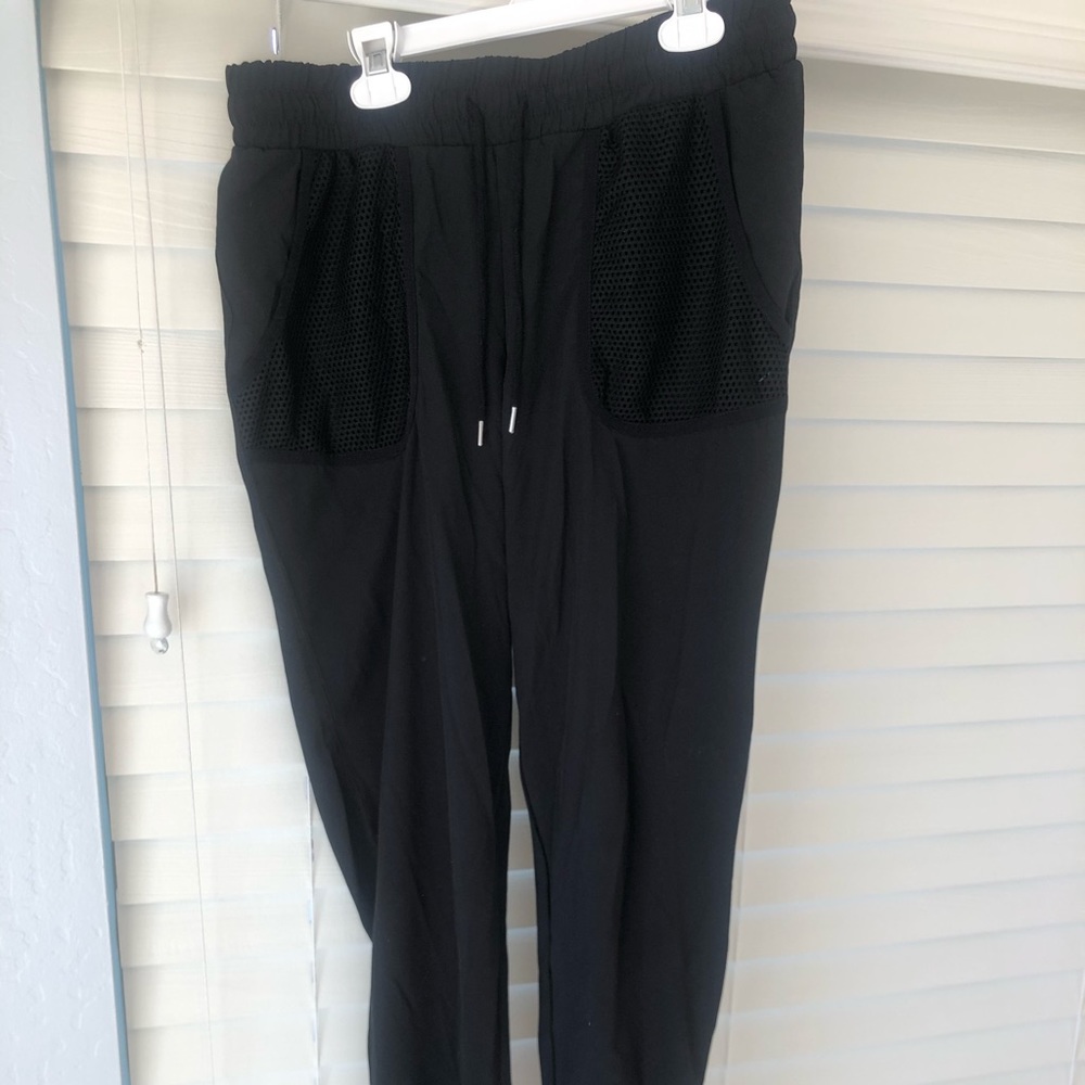 Black Joggers with mesh pockets
